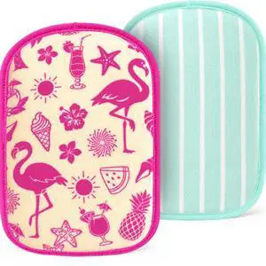 2 Pcs Reusable Sand Remover for Beach Essentials Flamingo Stripe 2 Pcs Reusable Sand Remover for Beach Essentials Flamingo Stripe