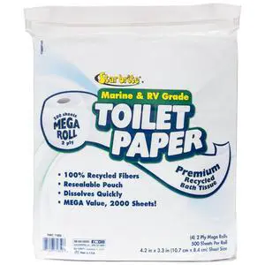 Marine & RV Toilet Tissue - Fast Dissolving, 2-Ply Marine & RV Toilet Tissue - Fast Dissolving, 2-Ply