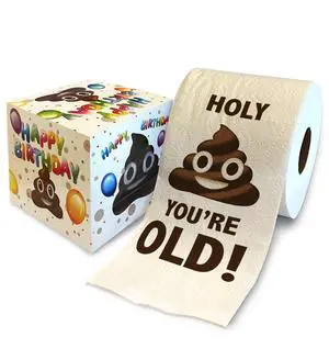 Birthday Gift Toilet Paper - Holy You're Old Bday Party Funny Birthday Gag Gift Joke Toilet Paper Prank, Novelty Unique Happy Birthday Presents for Men, Women, Friends - 500 Sheets Birthday Gift Toilet Paper - Holy You're Old Bday Party Funny Birthday Gag Gift Joke Toilet Paper Prank, Novelty Unique Happy Birthday Presents for Men, Women, Friends - 500 Sheets
