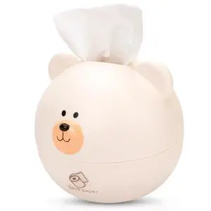 Bear Tissue Box Cover Cute Cartoon Paper Holder Facial Dispenser Organizer for Kids Living Room Bathroom Home Decor TV Stand Car Office, White Round Head Shape Toilet Tissue Container Bear Tissue Box Cover Cute Cartoon Paper Holder Facial Dispenser Organizer for Kids Living Room Bathroom Home Decor TV Stand Car Office, White Round Head Shape Toilet Tissue Container