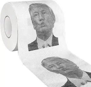 Trump Toilet Paper, 2 Ply Bath Tissue, 250 Sheets, 1 Roll - Funny Gag Gifts - Political Satire Products Trump Toilet Paper, 2 Ply Bath Tissue, 250 Sheets, 1 Roll - Funny Gag Gifts - Political Satire Products