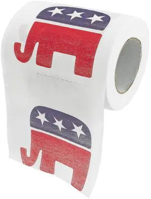 Republican GOP Logo Novelty Toilet Paper,Red, White and Blue Republican GOP Logo Novelty Toilet Paper,Red, White and Blue