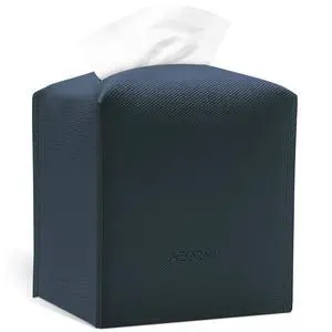 Tissue Box Cover, PU Leather Tissue Box Holder with Bottom Belt, Modern Square Tissue Box Covers with Wide Opening (Blue, Woven Patterns) Tissue Box Cover, PU Leather Tissue Box Holder with Bottom Belt, Modern Square Tissue Box Covers with Wide Opening (Blue, Woven Patterns)