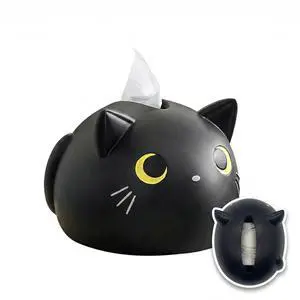 7.1 x 4.7 x 4.7 Inch Cartoon Cat Tissue Box - Whimsical Tissue Dispenser for Bathroom Kitchen Bedroom Home Decor, Cute Kitty Face - Black Silicone 7.1 x 4.7 x 4.7 Inch Cartoon Cat Tissue Box - Whimsical Tissue Dispenser for Bathroom Kitchen Bedroom Home Decor, Cute Kitty Face - Black Silicone