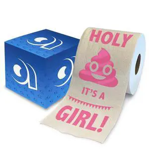 Holy It's a Girl! Gender Reveal Printed Toilet Paper Gift Funny Roll for Girl Baby Shower Party Favors, Prank, Gender Reveal, Novelty Surprise Gift for New Mom and Dad 500 Sheet Holy It's a Girl! Gender Reveal Printed Toilet Paper Gift Funny Roll for Girl Baby Shower Party Favors, Prank, Gender Reveal, Novelty Surprise Gift for New Mom and Dad 500 Sheet