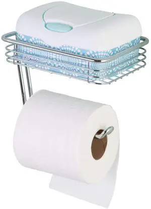 Classico Metal Wall Mount Toilet Paper Holder with Wire Shelf for Master, Guest, Kid's Bathroom, 7.25" x 5.25" x 5.3", Chrome Classico Metal Wall Mount Toilet Paper Holder with Wire Shelf for Master, Guest, Kid's Bathroom, 7.25" x 5.25" x 5.3", Chrome