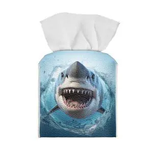 Cool Shark Tissue Box Cover Multifunction Tissue Holder for Kids Bedroom Office Parlor Bathroom Decro Tissues Cover Faux Leather Tissue Box Cover Tissue Dispenser Blue Ocean Animal Cool Shark Tissue Box Cover Multifunction Tissue Holder for Kids Bedroom Office Parlor Bathroom Decro Tissues Cover Faux Leather Tissue Box Cover Tissue Dispenser Blue Ocean Animal