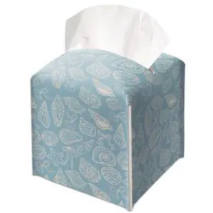 Seashells Decorative Leather Tissue Box Cover - Tissue Box Holder Gifts for Women Family and Friends Funny Unique Home Decor Decorative for Kids Room Kitchen Bathroom Office - A04 Seashells Decorative Leather Tissue Box Cover - Tissue Box Holder Gifts for Women Family and Friends Funny Unique Home Decor Decorative for Kids Room Kitchen Bathroom Office - A04