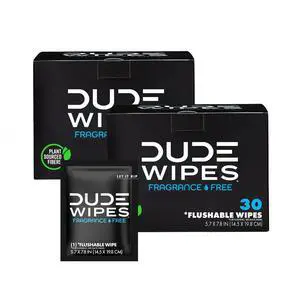 On-The-Go Unscented Adult Flushable Travel Wipes, 60 Count On-The-Go Unscented Adult Flushable Travel Wipes, 60 Count