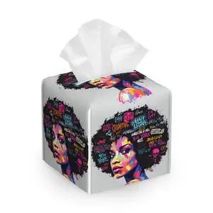 Leather Tissue Box Holder Black Girl Tissue Box Cover Square Waterproof Holder Organizer Modern Napkin Holder for Bedroom Dresser Night Stand Office Desk Leather Tissue Box Holder Black Girl Tissue Box Cover Square Waterproof Holder Organizer Modern Napkin Holder for Bedroom Dresser Night Stand Office Desk