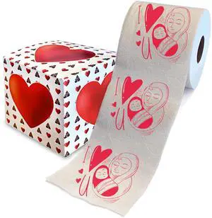 Happy Mother's Day I Love You Mom Design Printed Toilet Paper Paper Roll - Funny Mom Gifts for Women, Cute Gag Gifts for Mothers Day, Surprise Prank Fun Gifts for Mom - 500 Sheets Happy Mother's Day I Love You Mom Design Printed Toilet Paper Paper Roll - Funny Mom Gifts for Women, Cute Gag Gifts for Mothers Day, Surprise Prank Fun Gifts for Mom - 500 Sheets