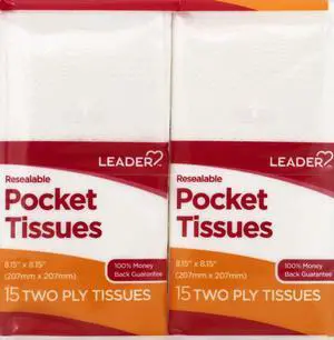 Resealable Pocket Tissues, 2-Ply Soft Facial Tissues, Pure Cotton, On-The-Go, Travel Size, No Lotion, 16 Packets Of 15 (Total 240 Tissues) Resealable Pocket Tissues, 2-Ply Soft Facial Tissues, Pure Cotton, On-The-Go, Travel Size, No Lotion, 16 Packets Of 15 (Total 240 Tissues)
