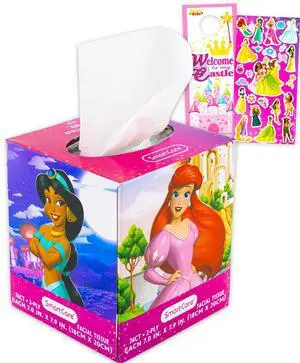 Princess Facial Tissue Box Set - 74 Hypoallergenic Baby Soft Disney 2-Ply Tissues, Stickers, More for Travel, School, Classroom Princess Facial Tissue Box Set - 74 Hypoallergenic Baby Soft Disney 2-Ply Tissues, Stickers, More for Travel, School, Classroom