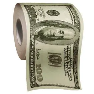 Treasure Gurus Roll of Toilet Paper One Hundred Dollar Bill 100 Treasure Gurus Roll of Toilet Paper One Hundred Dollar Bill 100
