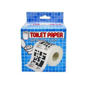 Crossword Funny Toilet Paper - Puzzle Print Prank Gag Gift Roll Crossword Funny Toilet Paper - Puzzle Print Prank Gag Gift Roll