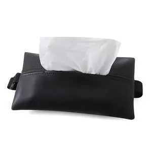 Car Tissue Holder, PU Leather Car Napkin Holder with Adjustable Strap, Center Console Tissues Box Cover, Sun Visor Organizer Keep Auto Tidy, Vehicle Headrest Storage Accessories (Black) Car Tissue Holder, PU Leather Car Napkin Holder with Adjustable Strap, Center Console Tissues Box Cover, Sun Visor Organizer Keep Auto Tidy, Vehicle Headrest Storage Accessories (Black)