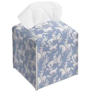 Blue Cowboy Decorative Square Leather Tissue Box Cover - Tissue Holder Gifts for Cowboy Themed Festival Birthday - Home Decor Decorative for Bathroom Kitchen Nightstands Office Car - A16 Blue Cowboy Decorative Square Leather Tissue Box Cover - Tissue Holder Gifts for Cowboy Themed Festival Birthday - Home Decor Decorative for Bathroom Kitchen Nightstands Office Car - A16