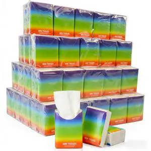 40 Pack Pocket Tissues Travel Packs Bulk 400 Sheet Mini Pocket Tissues Travel Size Bulk 3 Ply Small Facial Individual Size for Daily Use,Homeless Gifts,Wedding(Rainbow Pattern) 40 Pack Pocket Tissues Travel Packs Bulk 400 Sheet Mini Pocket Tissues Travel Size Bulk 3 Ply Small Facial Individual Size for Daily Use,Homeless Gifts,Wedding(Rainbow Pattern)