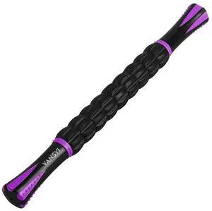 Professional 9-Roller Deep Tissue Massage Stick - Portable Muscle Recovery Roller for Athletes, Relieves Post-Workout Soreness & Leg/Back Pain - Portable Physio Tool (Purple) Professional 9-Roller Deep Tissue Massage Stick - Portable Muscle Recovery Roller for Athletes, Relieves Post-Workout Soreness & Leg/Back Pain - Portable Physio Tool (Purple)
