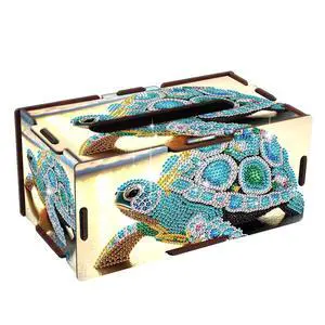 Diamond Art Tissue Box DIY Sea Turtles Rectangular Portable Cross Stitch Diamond Painting Decoration Tissue Box for Table Office Living Room Bedroom Bathroom Storage Holder Adult Family Diamond Art Tissue Box DIY Sea Turtles Rectangular Portable Cross Stitch Diamond Painting Decoration Tissue Box for Table Office Living Room Bedroom Bathroom Storage Holder Adult Family