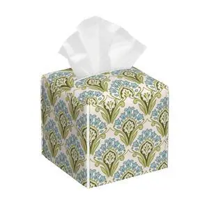 Tissue Box Holder Green and Blue Floral Tissue Box Cover Square Leather Tissue Holder Organizer Portable Decorative Facial Paper Case for Home Office Bathroom Vanity Countertop Tissue Box Holder Green and Blue Floral Tissue Box Cover Square Leather Tissue Holder Organizer Portable Decorative Facial Paper Case for Home Office Bathroom Vanity Countertop