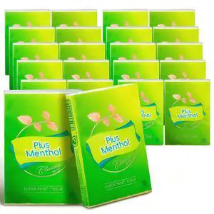 Menthol Lotion Pocket Tissues, Travel Size, 4-Ply, 20 Pack (200 Tissues Total) Menthol Lotion Pocket Tissues, Travel Size, 4-Ply, 20 Pack (200 Tissues Total)