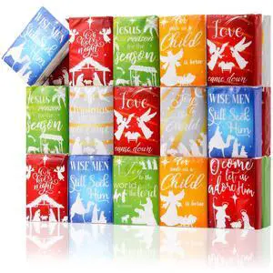30 Pcs Christmas Nativity Holiday Pocket Tissues Holiday Merry Christmas Pocket Facial Tissues Gifts Bulk Religious Xmas Travel Size for Party Favors Supplies, 10 Designs(Stylish) 30 Pcs Christmas Nativity Holiday Pocket Tissues Holiday Merry Christmas Pocket Facial Tissues Gifts Bulk Religious Xmas Travel Size for Party Favors Supplies, 10 Designs(Stylish)