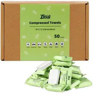 Compressed Towel Tablets, Disposable Coin Tissue for Travel, 50 Count,Portable Face Towels 10x12 Inch, Soft Durable Compressed Towels for Camping Outdoor On The Go Compressed Towel Tablets, Disposable Coin Tissue for Travel, 50 Count,Portable Face Towels 10x12 Inch, Soft Durable Compressed Towels for Camping Outdoor On The Go