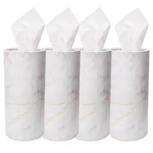 4 PCS Car Tissue Holder, Refillable Auto Cup Holder Napkin Tube Container with Facial Tissues, Portable Tissue Cylinder Box Paper Towel Organizer for Vehicle Office Home (White) 4 PCS Car Tissue Holder, Refillable Auto Cup Holder Napkin Tube Container with Facial Tissues, Portable Tissue Cylinder Box Paper Towel Organizer for Vehicle Office Home (White)