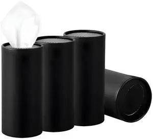 4 PCS Car Tissue Holder, Portable Cylinder Auto Cup Holder Napkin Container with Paper Towels, Refillable Convenient Tissues Boxes Container for Vehicles Office Home (Black) 4 PCS Car Tissue Holder, Portable Cylinder Auto Cup Holder Napkin Container with Paper Towels, Refillable Convenient Tissues Boxes Container for Vehicles Office Home (Black)