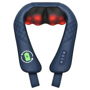 Cordless Neck Massager for Pain Relief Deep Tissue, Shiatsu Neck Shoulder Massager with Heat, Portable Electric Massager for Shoulder, Back Cordless Neck Massager for Pain Relief Deep Tissue, Shiatsu Neck Shoulder Massager with Heat, Portable Electric Massager for Shoulder, Back
