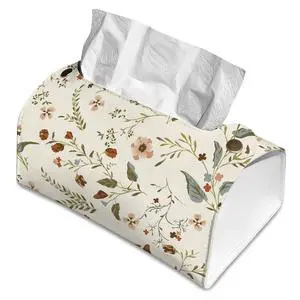 Vintage Flowers and Plants Tissue Box Cover Rectangle Tissue Holder with Snap Buttons Decorative Facial Paper Case Organizer for Bathroom Countertop, Night Stand, Office Desk, Car Vintage Flowers and Plants Tissue Box Cover Rectangle Tissue Holder with Snap Buttons Decorative Facial Paper Case Organizer for Bathroom Countertop, Night Stand, Office Desk, Car