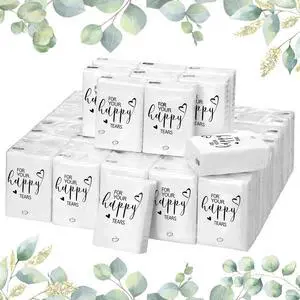 50 Pcs Happy Tears Tissues for Wedding 3 Ply for Your Happy Tears Tissues Packs for Guests Individual Mini Travel Size Pocket Paper for Wedding Party Favor Graduation 50 Pcs Happy Tears Tissues for Wedding 3 Ply for Your Happy Tears Tissues Packs for Guests Individual Mini Travel Size Pocket Paper for Wedding Party Favor Graduation