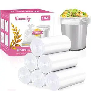 4 Gallon 180pcs Small Clear Trash Bags Strong Garbage Bags, Bathroom Trash Can Bin Liners, Plastic Bags for Office, Waste Basket Liner, Fit 12-15 Liter, 3.5,4,4.5 GalClear 180 4 Gallon 180pcs Small Clear Trash Bags Strong Garbage Bags, Bathroom Trash Can Bin Liners, Plastic Bags for Office, Waste Basket Liner, Fit 12-15 Liter, 3.5,4,4.5 GalClear 180