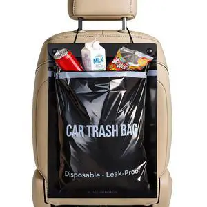 50 Count Recycled Disposable Car Trash Bags - 2.5 Gallon Heavy Duty Alternative to Bulky Car Trash Can & Car Garbage Can, Leakproof Smellproof Hanging & Stick-On Garbage Bag for Car, SUV, Truck 50 Count Recycled Disposable Car Trash Bags - 2.5 Gallon Heavy Duty Alternative to Bulky Car Trash Can & Car Garbage Can, Leakproof Smellproof Hanging & Stick-On Garbage Bag for Car, SUV, Truck
