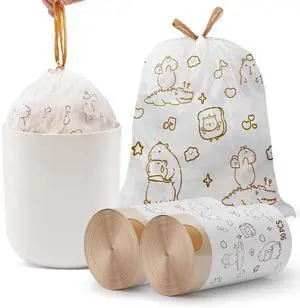Small Trash Bags, 4 Gallon HDPE Trash Bags Small Size 180 Count, Printed with a Cute and Beautiful Pattern Garbage Bags, Suitable for Office, Bathroom, Bedroom and Kitchen Household Garbage Can Liner Small Trash Bags, 4 Gallon HDPE Trash Bags Small Size 180 Count, Printed with a Cute and Beautiful Pattern Garbage Bags, Suitable for Office, Bathroom, Bedroom and Kitchen Household Garbage Can Liner