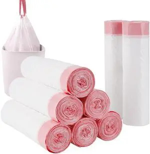 8 Gallon Trash Bags 120 Count, 0.8 Mil, White, Unscented | Drawstring Garbage Bags Fit Most Waste Bins up to 30 Liters for Home, Kitchen, Bathroom and Office Use 8 Gallon Trash Bags 120 Count, 0.8 Mil, White, Unscented | Drawstring Garbage Bags Fit Most Waste Bins up to 30 Liters for Home, Kitchen, Bathroom and Office Use