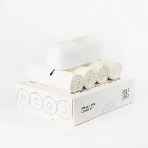 Small Bin Liner Kit, Includes 1 Refillable Dispenser & 4 rolls of unscented trash bag liners (40 count total), Fits up to 3 gallon small trash cans Small Bin Liner Kit, Includes 1 Refillable Dispenser & 4 rolls of unscented trash bag liners (40 count total), Fits up to 3 gallon small trash cans