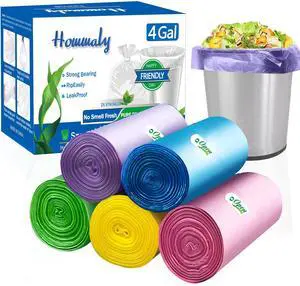 4 Gallon Small Garbage Bags 250 Counts,Trash Bag Bin Liners, 12-15 Liters Bin Bags Wastebasket Bags for home office kitchen Trash Can,Bathroom,Bedroom 5 Color 4 Gallon Small Garbage Bags 250 Counts,Trash Bag Bin Liners, 12-15 Liters Bin Bags Wastebasket Bags for home office kitchen Trash Can,Bathroom,Bedroom 5 Color