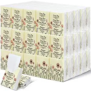 50 Pack Pocket Tissues Travel Packs 3 Ply,500 Sheet,Wild Flower 50 Pack Pocket Tissues Travel Packs 3 Ply,500 Sheet,Wild Flower