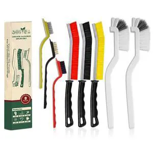 8 Pcs Crevice Cleaning Brush Set Hard Bristle Tools for Narrow Spaces | Multi-Purpose Grout Brush for Bathroom, Shower, Window Tracks & Kitchen Cleaning, Ideal for Gaps, Grooves and Tight Areas. 8 Pcs Crevice Cleaning Brush Set Hard Bristle Tools for Narrow Spaces | Multi-Purpose Grout Brush for Bathroom, Shower, Window Tracks & Kitchen Cleaning, Ideal for Gaps, Grooves and Tight Areas.