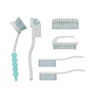 6 PCS Cleaning Brush, Scrub Brush Set for Kitchen and Bathroom Household Use with Various Brushes for Cleaning Dishes, Tiles, Corners and Floors Sky Blue 6 PCS Cleaning Brush, Scrub Brush Set for Kitchen and Bathroom Household Use with Various Brushes for Cleaning Dishes, Tiles, Corners and Floors Sky Blue