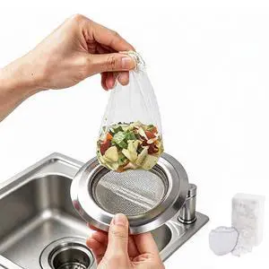 Sink Drain Strainer 300 PCS | Fine Mesh Disposable Drain Covers for Kitchen Sink and Bathroom, for Sourdough Coffee Grounds and Hair Clog Protection Sink Drain Strainer 300 PCS | Fine Mesh Disposable Drain Covers for Kitchen Sink and Bathroom, for Sourdough Coffee Grounds and Hair Clog Protection