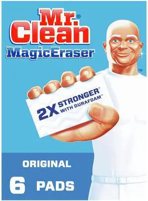 Magic Eraser Original Cleaning Pads, Multi Purpose Cleaner, Bathroom Cleaning Supplies, All Purpose Cleaner, White, 6 Count Magic Eraser Original Cleaning Pads, Multi Purpose Cleaner, Bathroom Cleaning Supplies, All Purpose Cleaner, White, 6 Count