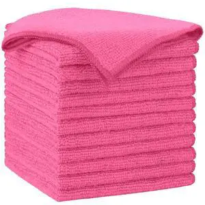 Pink Microfiber Cleaning Cloth-12PK, Absorbent Cleaning Rags 12"x12" | Microfiber Towels for Cars Lint Free, Shop Towels, Kitchen Towels Pink Stuff Microfiber Towels, Cleaning Towels for Garage Pink Microfiber Cleaning Cloth-12PK, Absorbent Cleaning Rags 12"x12" | Microfiber Towels for Cars Lint Free, Shop Towels, Kitchen Towels Pink Stuff Microfiber Towels, Cleaning Towels for Garage