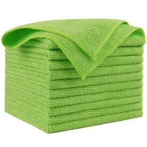 Microfiber Cleaning Cloth, 10PK, Microfiber Towels for Cars, 12"×12" | Premium Car Cloths, Dusting Cloth Cleaning Rags, Cleanng Towels for SUVs, House, Kitchen, Window, Cleaning Supplies, Green Microfiber Cleaning Cloth, 10PK, Microfiber Towels for Cars, 12"×12" | Premium Car Cloths, Dusting Cloth Cleaning Rags, Cleanng Towels for SUVs, House, Kitchen, Window, Cleaning Supplies, Green