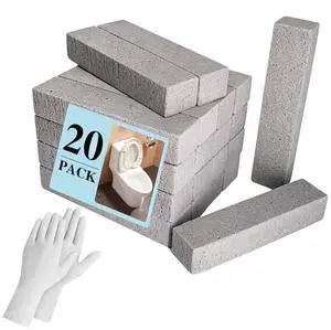 20 Packs Natural Pumice Stone Toilet Bowl Cleaner with 1 Pair Gloves | For Toilet Bathroom Kitchen Cleaning 20 Packs Natural Pumice Stone Toilet Bowl Cleaner with 1 Pair Gloves | For Toilet Bathroom Kitchen Cleaning