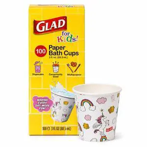 for Kids Unicorn Disposable Paper Bath Cups, 3 Oz, 100 Count | Kid-friendly design, soak-proof, paper bathroom rinse cups for brushing teeth, fits little hands, for travel & everyday use for Kids Unicorn Disposable Paper Bath Cups, 3 Oz, 100 Count | Kid-friendly design, soak-proof, paper bathroom rinse cups for brushing teeth, fits little hands, for travel & everyday use