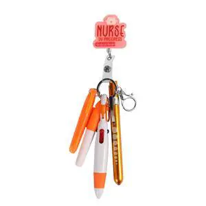 Student Nurse Pen Set Badge Reel Holder Accessories Clip, Retractable Mini Nursing Pen & Light Tool Set Highlighter pens and Highlighter pensOrange Student Nurse Pen Set Badge Reel Holder Accessories Clip, Retractable Mini Nursing Pen & Light Tool Set Highlighter pens and Highlighter pensOrange