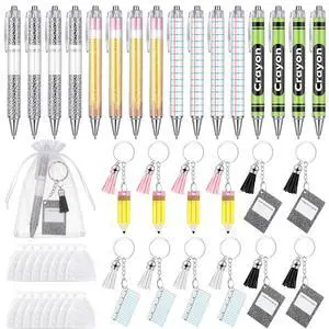 48 Pcs Back to School Gifts for Students First Day of School Student Teacher Gifts Ballpoint Pens Keychains and White Organza Bags for Classroom Classmate Teacher Reward Party Supplies 48 Pcs Back to School Gifts for Students First Day of School Student Teacher Gifts Ballpoint Pens Keychains and White Organza Bags for Classroom Classmate Teacher Reward Party Supplies